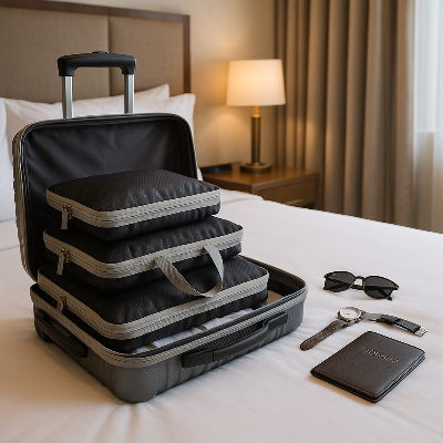 organisateur pour valises noir a empiler valise voyage d'affaires