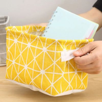 panier rangement pratique poignées renforcée femme fournitures scolaires