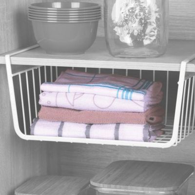 panier rangement suspendu placard pratique torchon serviette