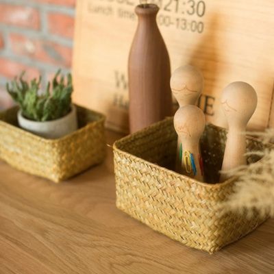 paniers de rangement 2 paniers jeu en bois plante