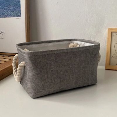 paniers-de-rangement-gris-2-poignées-tresses