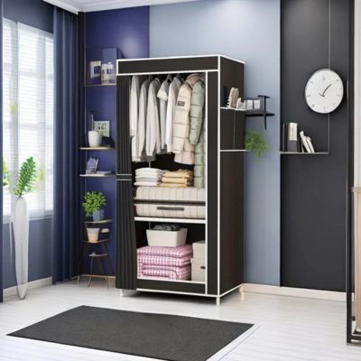 penderie tissu design noir chambre
