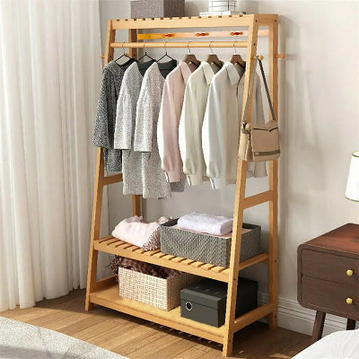 portant en bois chambre chevet habit aligne accessoire boîte rangement panier
