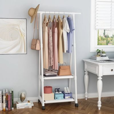 portant vêtement blanc fenêtre bureau vêtement suspendu sac chaussure