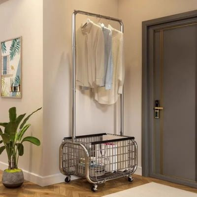 portant vetement pratique vetement suspendu sac dans panier entree