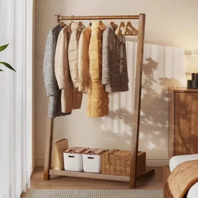 portant vetements en bois forme L manteau suspendu