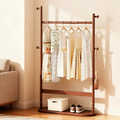 portants vetements en bois robe suspendu sac chaussure fauteuil