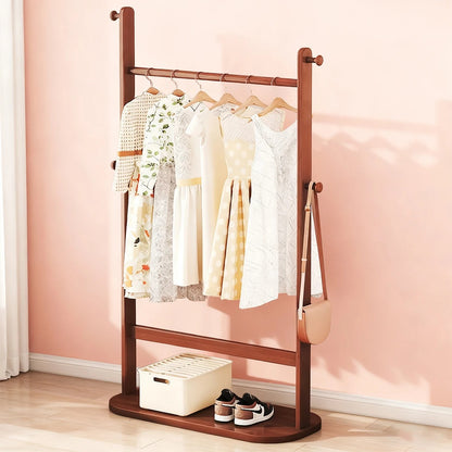 portants vetements en bois robe suspendu sac chaussure 