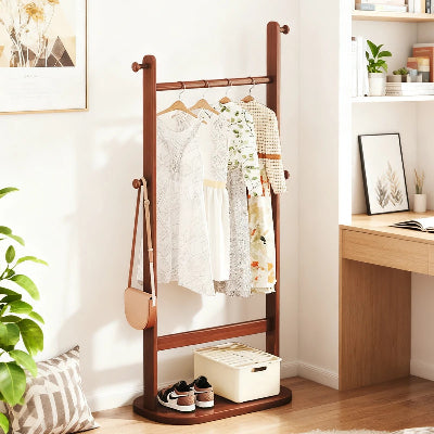 portants vetements en bois polyvalent robe suspendu sac chaussure bureau