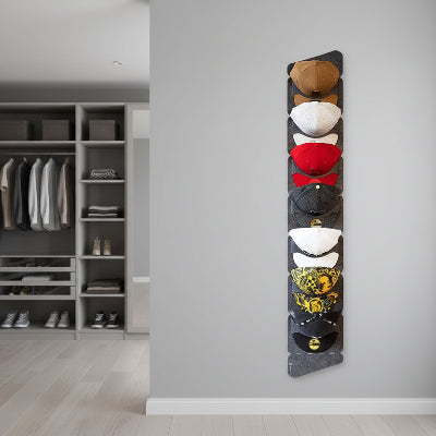 porte casquette mural gris petit modèle dans dressing