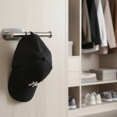 porte casquette mural installé près du dressing