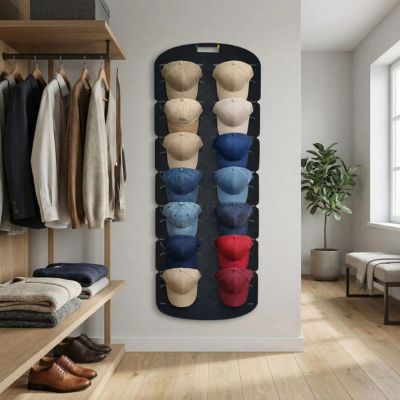 porte casquette mural suspendu mur dressing 
