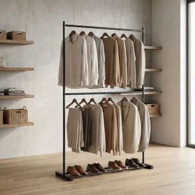 porte vetement 2 barres suspndu vetement creation espace dressing