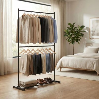 porte vetement chemises pantalons chaussures chambre 