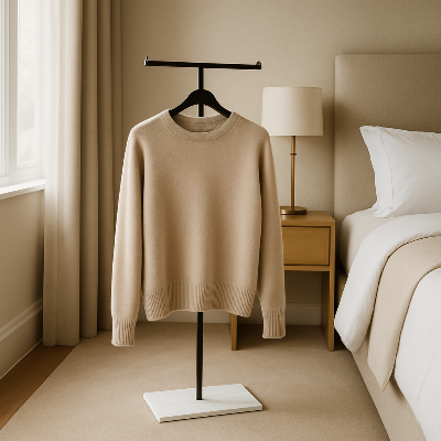 pull suspendu valet de chambre noir socle pierre