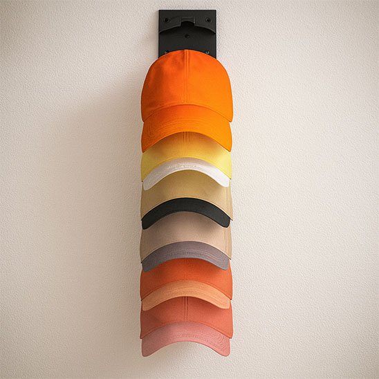 rangement casquette vertical mur gain de place