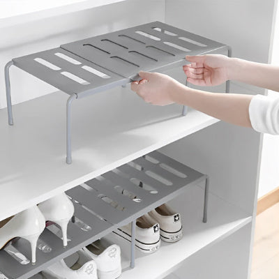 rangement chaussure gris ajustable en longueur