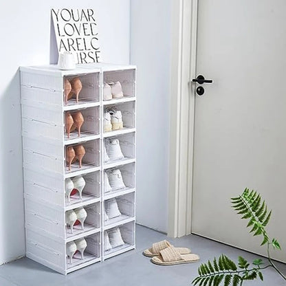 rangement chaussure vue profil élégant contient 6 pairs