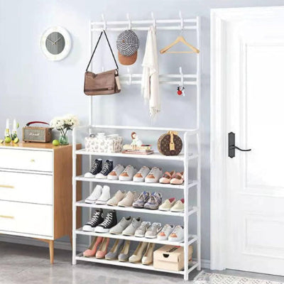 rangement chaussures blanc porte manteau étagère chaussures