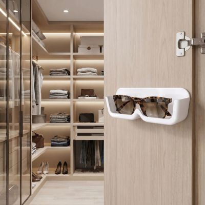 rangement lunette blanc fixe porte placard dressing