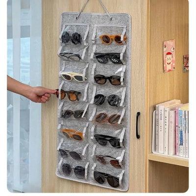 rangement lunette gris suspendu porte placard chambre