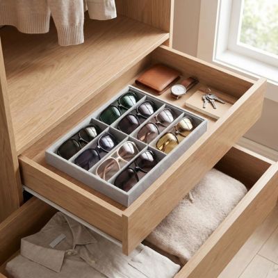 rangement lunette pratique protege lunette tiroir dressing
