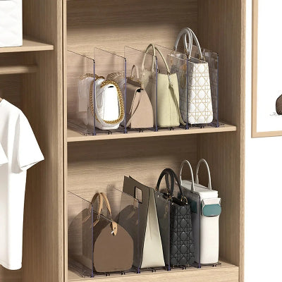rangement sac à main dressing 4 sacs étagère dressing