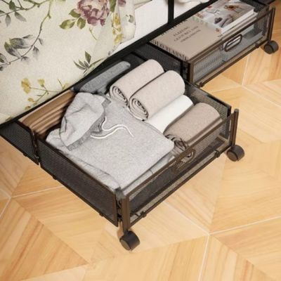 rangement sous lit beau pratique