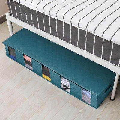 rangement sous lit bleu la famille s'agrandit