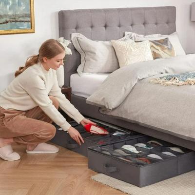 rangement sous lit femme range escarpin dans le compartiment