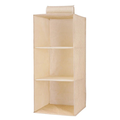 sac de rangement à suspendre beige 3 niveaux