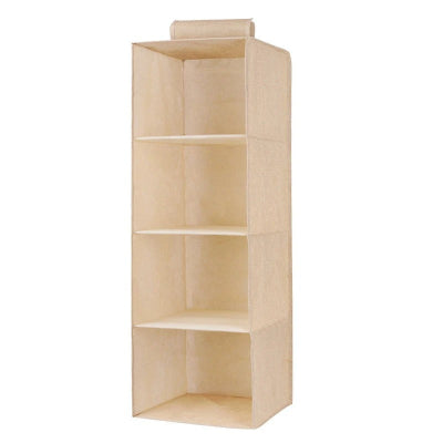 sac de rangement à suspendre beige 4 niveaux