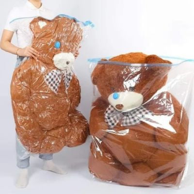 sac de rangement sous vide pour vêtement d'hiver nounous ours protegé comprimé