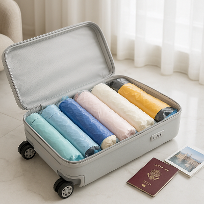 sac pour vêtement sous vide dans valise bien range gain place