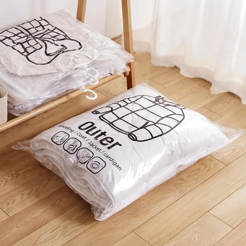 sac sous vide doudoune anorak manteau long couette stockage facile