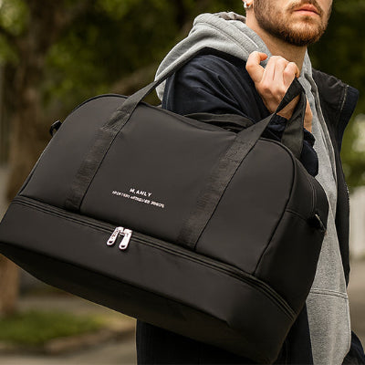 sac voyage noir porte anse épaulé homme