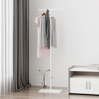 valet de chambre blanc base pierre support forme T