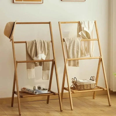 valet de chambre bois solide suspendu pull chemise chapeau 